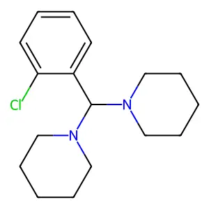 1,1'-(o-Chlorobenzylidene)dipiperidine structure