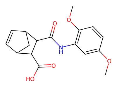 3-[(2,5-Dimethoxyphenyl)carbamoyl]bicyclo[2.2.1]hept-5-ene-2-carboxylic acid structure