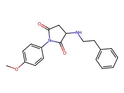 1-(4-Methoxyphenyl)-3-[(2-phenylethyl)amino]pyrrolidine-2,5-dione structure