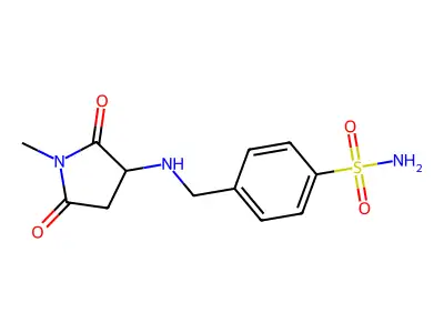 4-[[(1-Methyl-2,5-dioxopyrrolidin-3-yl)amino]methyl]benzenesulfonamide structure