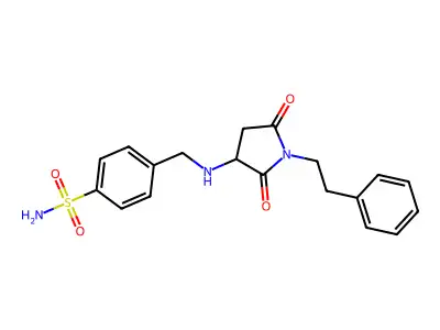 4-({[2,5-Dioxo-1-(2-phenylethyl)pyrrolidin-3-yl]amino}methyl)benzenesulfonamide structure