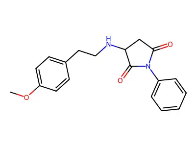 3-[2-(4-Methoxyphenyl)ethylamino]-1-phenylpyrrolidine-2,5-dione structure