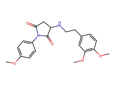 3-{[2-(3,4-Dimethoxyphenyl)ethyl]amino}-1-(4-methoxyphenyl)pyrrolidine-2,5-dione structure