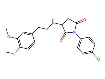 1-(4-Chlorophenyl)-3-[2-(3,4-dimethoxyphenyl)ethylamino]pyrrolidine-2,5-dione structure