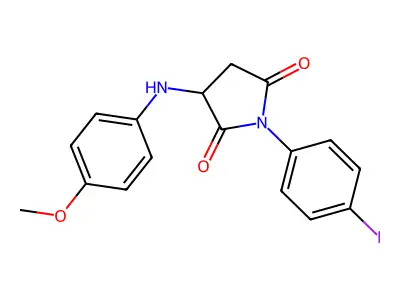 1-(4-Iodophenyl)-3-[(4-methoxyphenyl)amino]pyrrolidine-2,5-dione structure