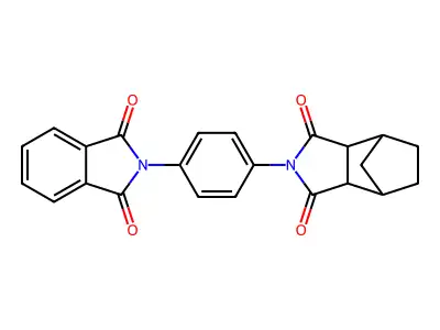 2-[4-(1,3-dioxo-1,3-dihydro-2H-isoindol-2-yl)phenyl]hexahydro-1H-4,7-methanoisoindole-1,3(2H)-dione structure