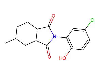 2-(5-chloro-2-hydroxyphenyl)-5-methylhexahydro-1H-isoindole-1,3(2H)-dione structure