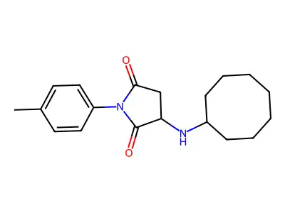 3-(Cyclooctylamino)-1-(4-methylphenyl)pyrrolidine-2,5-dione structure