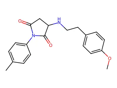 3-[2-(4-Methoxyphenyl)ethylamino]-1-(4-methylphenyl)pyrrolidine-2,5-dione structure