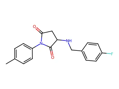 3-[(4-Fluorobenzyl)amino]-1-(4-methylphenyl)-2,5-pyrrolidinedione structure