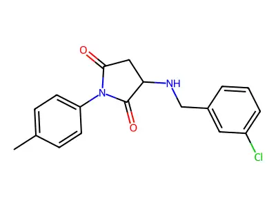 3-[(3-Chlorophenyl)methylamino]-1-(4-methylphenyl)pyrrolidine-2,5-dione structure