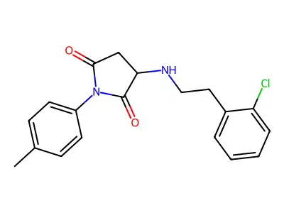 3-[2-(2-Chlorophenyl)ethylamino]-1-(4-methylphenyl)pyrrolidine-2,5-dione structure