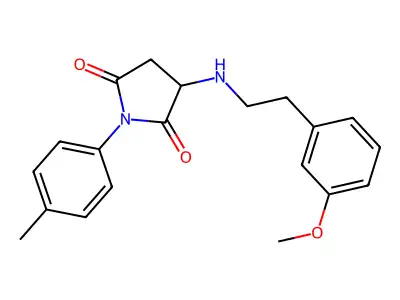 3-[2-(3-Methoxyphenyl)ethylamino]-1-(4-methylphenyl)pyrrolidine-2,5-dione structure