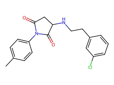 3-[2-(3-Chlorophenyl)ethylamino]-1-(4-methylphenyl)pyrrolidine-2,5-dione structure
