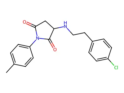 3-{[2-(4-Chlorophenyl)ethyl]amino}-1-(4-methylphenyl)pyrrolidine-2,5-dione structure