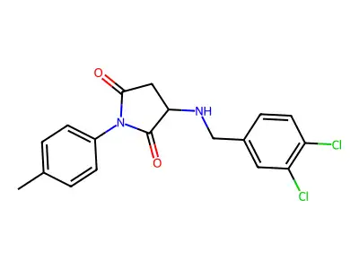 3-[(3,4-Dichlorophenyl)methylamino]-1-(4-methylphenyl)pyrrolidine-2,5-dione structure
