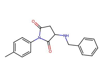 3-(Benzylamino)-1-(4-methylphenyl)-2,5-pyrrolidinedione structure