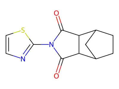 2-(1,3-thiazol-2-yl)hexahydro-1H-4,7-methanoisoindole-1,3(2H)-dione structure
