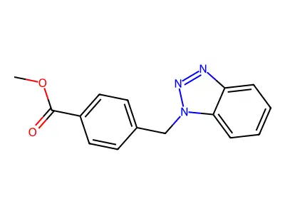 methyl 4-(1H-1,2,3-benzotriazol-1-ylmethyl)benzoate structure