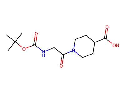 1-(2-tert-Butoxycarbonylamino-acetyl)-piperidine-4-carboxylic acid structure