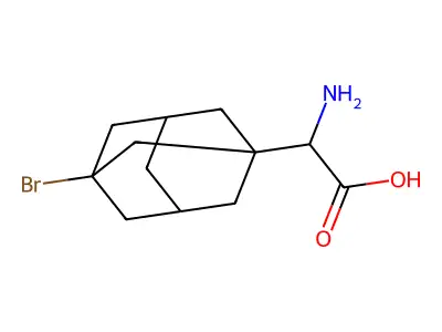 Amino(3-bromo-1-adamantyl)acetic acid structure