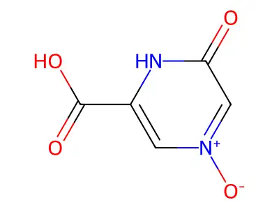 1,6-Dihydro-6-oxo-2-pyrazinecarboxylic acid 4-oxide structure