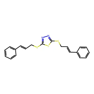 2,5-Bis(cinnamylsulfanyl)-1,3,4-thiadiazole structure