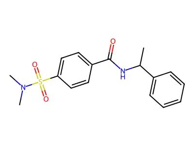4-(dimethylsulfamoyl)-N-(1-phenylethyl)benzamide structure