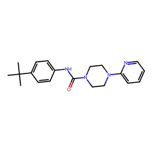N-(4-tert-butylphenyl)-4-(pyridin-2-yl)piperazine-1-carboxamide structure