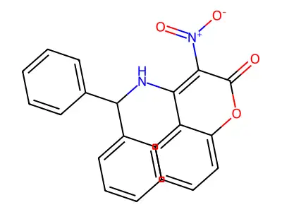 4-[(diphenylmethyl)amino]-3-nitro-2H-chromen-2-one structure