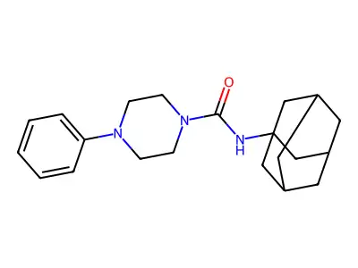 N-adamantanyl(4-phenylpiperazinyl)carboxamide structure