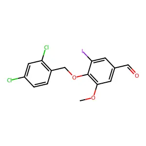 4-[(2,4-Dichlorobenzyl)oxy]-3-iodo-5-methoxybenzaldehyde structure