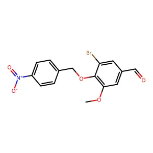 3-Bromo-5-methoxy-4-[(4-nitrophenyl)methoxy]benzaldehyde structure