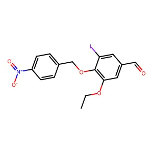 3-Ethoxy-5-iodo-4-[(4-nitrobenzyl)oxy]benzaldehyde structure