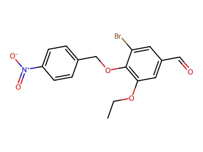 3-Bromo-5-ethoxy-4-[(4-nitrobenzyl)oxy]benzaldehyde structure