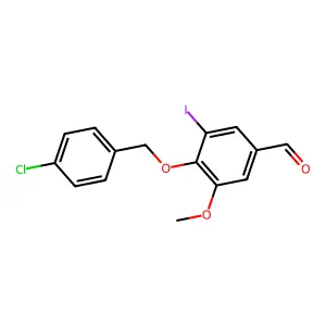 4-[(4-Chlorobenzyl)oxy]-3-iodo-5-methoxybenzaldehyde structure