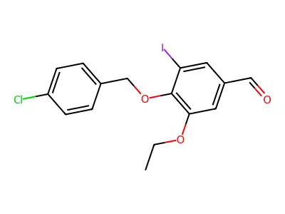 4-[(4-Chlorobenzyl)oxy]-3-ethoxy-5-iodobenzaldehyde structure