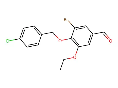 3-Bromo-4-[(4-chlorobenzyl)oxy]-5-ethoxybenzaldehyde structure