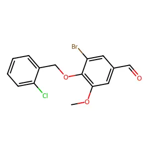 3-Bromo-4-[(2-chlorobenzyl)oxy]-5-methoxybenzaldehyde structure