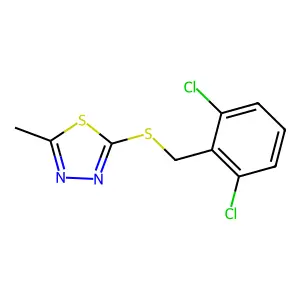 2-[(2,6-Dichlorophenyl)methylsulfanyl]-5-methyl-1,3,4-thiadiazole structure