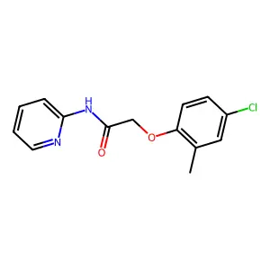 2-(4-chloro-2-methylphenoxy)-N-pyridin-2-ylacetamide structure