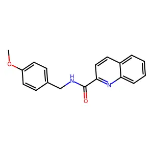 N-(4-methoxybenzyl)-2-quinolinecarboxamide structure