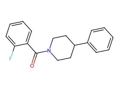 (2-Fluorophenyl)-(4-phenylpiperidin-1-yl)methanone structure
