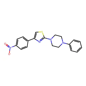 4-(4-Nitrophenyl)-2-(4-phenylpiperazin-1-yl)-1,3-thiazole structure
