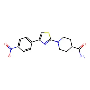 1-[4-(4-Nitrophenyl)-1,3-thiazol-2-yl]piperidine-4-carboxamide structure
