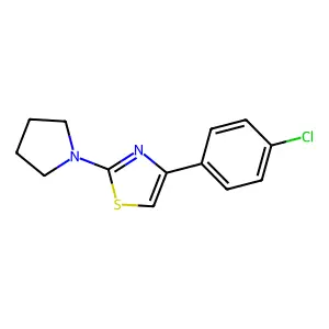 4-(4-Chlorophenyl)-2-pyrrolidin-1-yl-1,3-thiazole structure