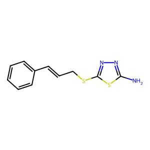 5-(Cinnamylsulfanyl)-1,3,4-thiadiazol-2-ylamine structure