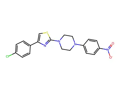 4-(4-Chlorophenyl)-2-[4-(4-nitrophenyl)piperazin-1-yl]-1,3-thiazole structure