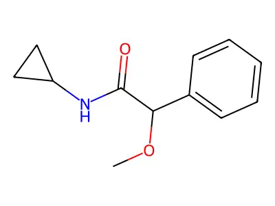 N-cyclopropyl-2-methoxy-2-phenylacetamide structure