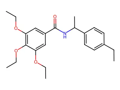 3,4,5-triethoxy-N-[1-(4-ethylphenyl)ethyl]benzamide structure